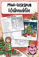 Vorschau - Arbeitsblätter - Mini-Lesespur: Weihnachten (3-fach differenziert) - Deckblatt