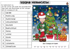 Vorschau - Arbeitsblätter - Mini-Lesespur: Weihnachten (3-fach differenziert) - Seite 2