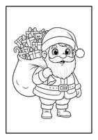 Vorschau - Mal- und Bastelvorlagen - Ausmalbilder "Weihnachten" im modernen Cartoon-Stil - Seite 1