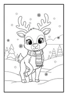 Vorschau - Mal- und Bastelvorlagen - Ausmalbilder "Weihnachten" im modernen Cartoon-Stil - Seite 2