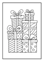Vorschau - Mal- und Bastelvorlagen - Ausmalbilder "Weihnachten" im modernen Cartoon-Stil - Seite 3