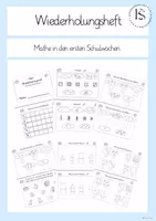 Vorschau - Arbeitsblätter - Übungsheft - Mathe Klasse 1 (die ersten Schulwochen) - Deckblatt