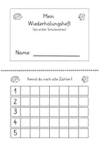 Vorschau - Arbeitsblätter - Übungsheft - Mathe Klasse 1 (die ersten Schulwochen) - Seite 1