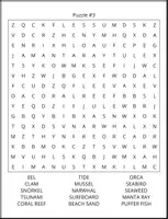 Vorschau - Spiele - Ocean & Sea Life Word Search - Wortsuche Englisch Rätsel - Seite 2