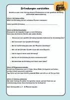 Vorschau - Arbeitsblätter - Erfindungen präsentieren/Erfindungen vorstellen - Seite 1