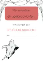 Vorschau - Unterrichtsreihen - Gruselgeschichten schreiben - Deckblatt