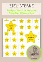 Vorschau - Anderer Materialtyp - Ziel-Sterne - ruhiger Start in lauteren Klassen (Klassen 3/4) - Deckblatt
