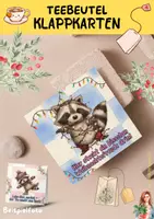 Vorschau - Anderer Materialtyp - Klappkarten für Teebeutel Waschbär Weihnachten | Klasse 1 bis 5 - Seite 2