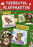Vorschau - Anderer Materialtyp - Klappkarten für Teebeutel Waschbär Weihnachten | Klasse 1 bis 5 - Deckblatt