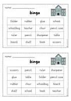 Vorschau - Arbeitsblätter - Bingo: at school/ school things - Seite 2