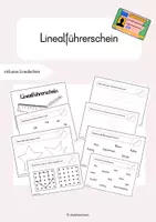 Vorschau - Arbeitsblätter - Linealführerschein für die 2. & 3. Klasse (inkl. Linealschein) - Deckblatt