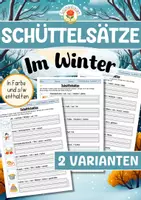 Vorschau - Arbeitsblätter - Schüttelsätze - Im Winter - Deckblatt