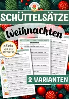 Vorschau - Arbeitsblätter - Schüttelsätze - Weihnachten - Deckblatt