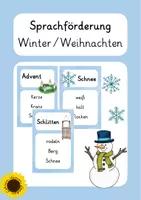 Vorschau - Spiele - Sprachförderung "Sag es nicht": Winter/ Weihnachten - Deckblatt