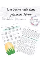 Vorschau - Arbeitsblätter - Die Suche nach dem goldenen Osterei - Maxi Lesespur - Deckblatt