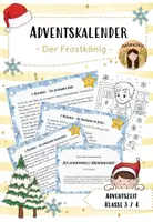Vorschau - Mal- und Bastelvorlagen - Geschichten Adventskalender: Der Frostkönig in 24 Kapiteln (Klasse 3/4) - Deckblatt