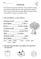 Vorschau - Arbeitsblätter - Herbst-Rondell // Rondell Einführung // 3 Seiten, 3 Hüs-no No Prep - Seite 1