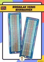 Vista previa - Refuerzo / NEE / Materiales de apoyo - Irregular verbs bookmarker - Portada