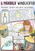 Vorschau - Mal- und Bastelvorlagen - 6 winterliche Mandala Windlichter / Winter Kreativzeit - Deckblatt