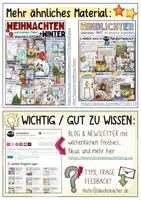 Vorschau - Mal- und Bastelvorlagen - WINTER – Winterdeko A4 Buchstaben / Girlande (3 Versionen) ❄️⛄️ - Seite 1