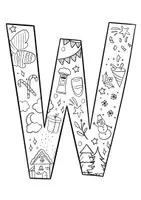 Vorschau - Mal- und Bastelvorlagen - WINTER – Winterdeko A4 Buchstaben / Girlande (3 Versionen) ❄️⛄️ - Seite 3
