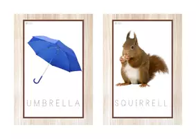 Vista previa - Tarjetas / Manipulativos - INGLÉS - Vocabulario letra MAYÚSCULA punteada (otoño) - página 2
