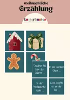Vorschau - Fördermaterial/Inklusion - Erzählung Weihnachten, rote Faden, mündliche Erzählkompetenz - Deckblatt