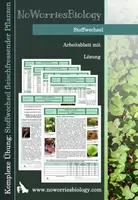 Vorschau - Arbeitsblätter - Stoffwechsel - Komplexe Übung - Stoffwechsel fleischfressender Pflanzen - Deckblatt