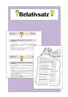 Vorschau - Arbeitsblätter - Relativsatz - Deckblatt