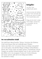 Vorschau - Arbeitsblätter - Lesen und Malen Winter - Lesetraining Klasse 1, Klasse 2, Klasse 3, Klasse 4, DaZ - Seite 1