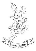 Vorschau - Mal- und Bastelvorlagen - Ostergrußkarte und Ausmalbild (Osterhase) - Deckblatt