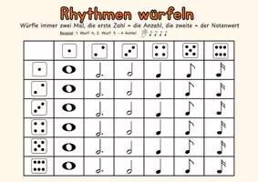 Vorschau - Spiele - Spiel: Rhythmen würfeln und klatschen! - Deckblatt