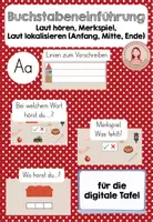 Vorschau - Präsentationen/Tafelbilder - Buchstabeneinführung A, a - für digitale Tafel - Deckblatt