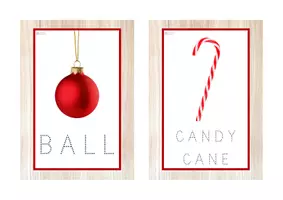 Vista previa - Tarjetas / Manipulativos - INGLÉS - Vocabulario letra MAYÚSCULA punteada (Navidad) - Portada