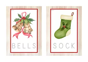 Vista previa - Tarjetas / Manipulativos - INGLÉS - Vocabulario letra MAYÚSCULA punteada (Navidad) - página 3