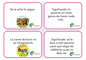 Vista previa - Refuerzo / NEE / Materiales de apoyo - Tarjetas de refranes y sus significado - página 2