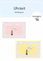 Vorschau - Spiele - Uhrzeit Würfelspiele (5 Stück) - Deckblatt
