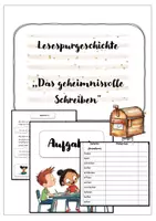 Vorschau - Arbeitsblätter - Lesespurgeschichte mit passenden Aufgaben - Deckblatt