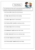 Vorschau - Arbeitsblätter - Reihenfolge Brief und Satzbauübung - Deckblatt