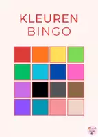 Voorbeeld - Kleuren bingo - Voorblad