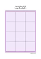 Vorschau - Mal- und Bastelvorlagen - 3x Puzzles & Ausmalbilder: In der Schule (Schneideübung) - Seite 1