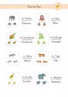 Vorschau - Arbeitsblätter - DaZ/DaF: Wortschatz Tiere im Zoo - Seite 1