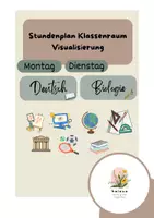 Vorschau - Poster - Stundenplan für den Klassenraum - Visualisierung - Deckblatt