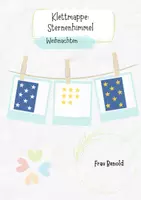 Vorschau - Arbeitsblätter - TEACCH Klettmappe Sternenhimmel für Freiarbeit / Weihnachten / Vorschule & Förderschule| Zuordnungsaufgabe - Deckblatt