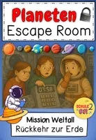 Vorschau - Arbeitsblätter - PLANETEN / Escape Room / Sonnensystem - Deckblatt