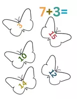 Vorschau - Mal- und Bastelvorlagen - Zahlen bis 20 üben Arbeitsblätter – Addition Klasse 1 PDF (mit Lösungen, Mathe Grundschule) - Seite 3