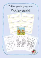Vorschau - Arbeitsblätter - Zahlenspaziergang Zahlenstrahl - Deckblatt