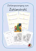 Vorschau - Arbeitsblätter - Zahlenspaziergang Zahlenstrahl Weihnachten - Deckblatt