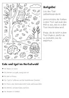 Vorschau - Arbeitsblätter - Lesen und Malen Herbst - Lesetraining Klasse 1, Klasse 2, Klasse 3, Klasse 4, DaZ - Seite 3