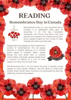 Vorschau - Arbeitsblätter - Remembrance Day Workbook – Elementary ESL - Seite 1